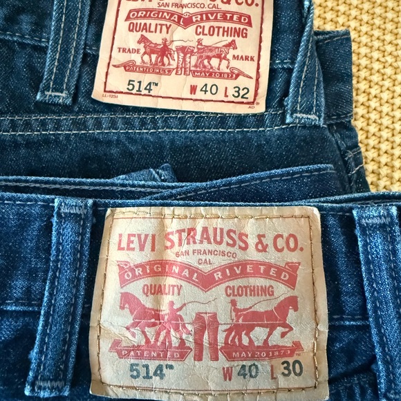 Levi's Men's 514 Classic Blue Straight Jeans - 2 pairs